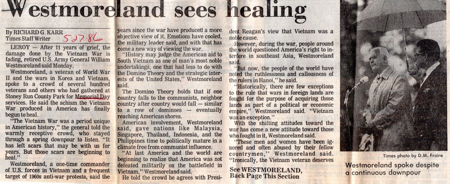 Memorial Day 1986